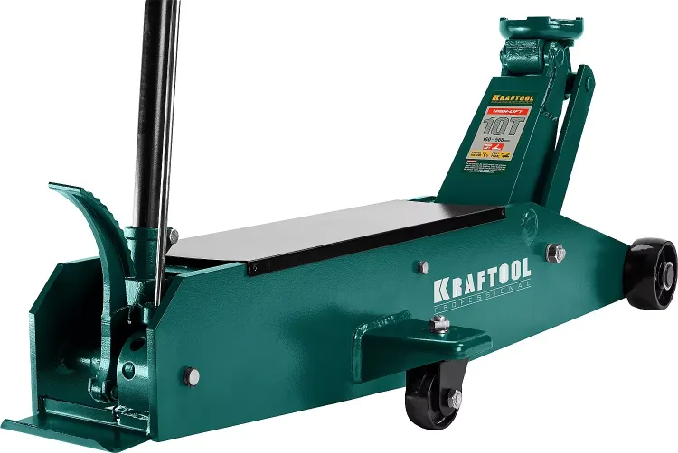 Домкрат гидравлический подкатной "High-Lift", удлиненный, 10т, 160-560мм, KRAFTOOL 43455-10 43455-10 купить в Челябинске