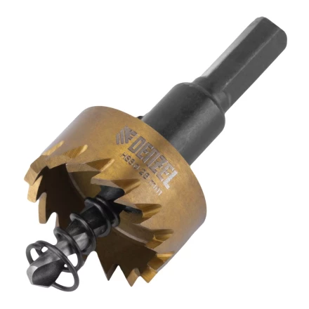 Коронка по металлу HSS, 28 мм, нитридтитановое покрытие Denzel 724106 купить в Челябинске