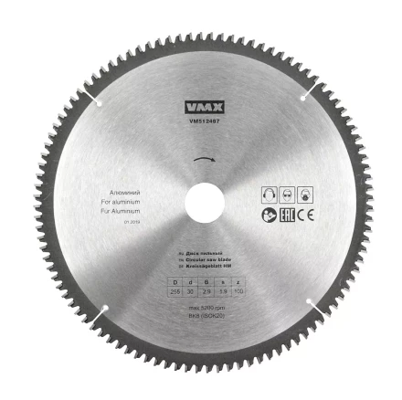 Диск пильный ф255х30 z100 алюминий VMX 512487 купить в Челябинске