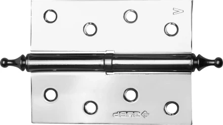 Петля дверная разъемная ЗУБР &quot;ЭКСПЕРТ&quot;, 1 подшипник, цвет хром (CP), левая, с крепежом, 100х75х2,5мм, 2 шт 37605-100-2L купить в Челябинске