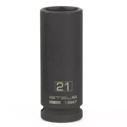 Головка ударная удлиненная шестигранная 21мм 1/2&quot; CrMo Stels 13947 купить в Челябинске