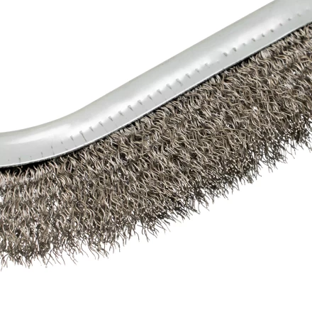 Щетка металлическая с пластмассовой ручкой, нержавеющая проволока Denzel 748287 купить в Челябинске