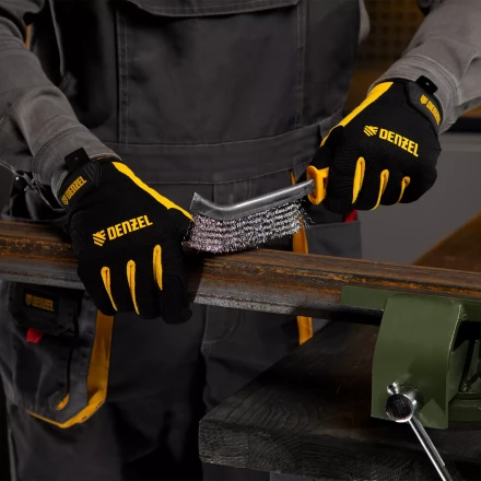 Щетка металлическая с пластмассовой ручкой, нержавеющая проволока Denzel 748287 купить в Челябинске