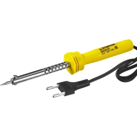 Паяльник STAYER &quot;STANDARD&quot; с пластмассовой рукояткой и долговечным жалом, 25 Вт, конус 55330-25 купить в Челябинске