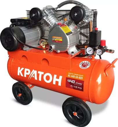 Компрессор масляный поршневой ременной Кратон AC-440-50-BDV 3 01 01 042 купить в Челябинске