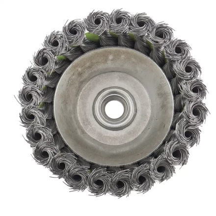 Щетка для УШМ 75 мм М14 &quot;чашка&quot; крученая металлическая проволока СИБРТЕХ 746247 купить в Челябинске