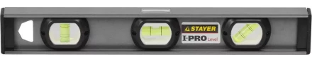 Уровень STAYER &quot;PROFESSIONAL&quot; I-PROLevel, усилен рельс с ручками, утолщен особопрочн профиль, точность 1мм/м, 3 ампулы, 40см 3477-040 купить в Челябинске