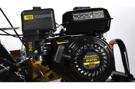 Мотоблок Champion BC8734 (7лс 3F/1R 81см 35см 3,6л 75кг, колеса 4/10&quot; шкив) купить в Челябинске