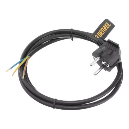 Шнур сетевой Denzel Energy Series, ПВС, 1,5 м, 3 x 1 мм, с неразборной вилкой, черный, 3 м, 37663 купить в Челябинске