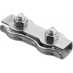 Зажим троса ЗУБР "МАСТЕР" двойной, оцинкованный, 8мм, 15 шт 4-304445-08