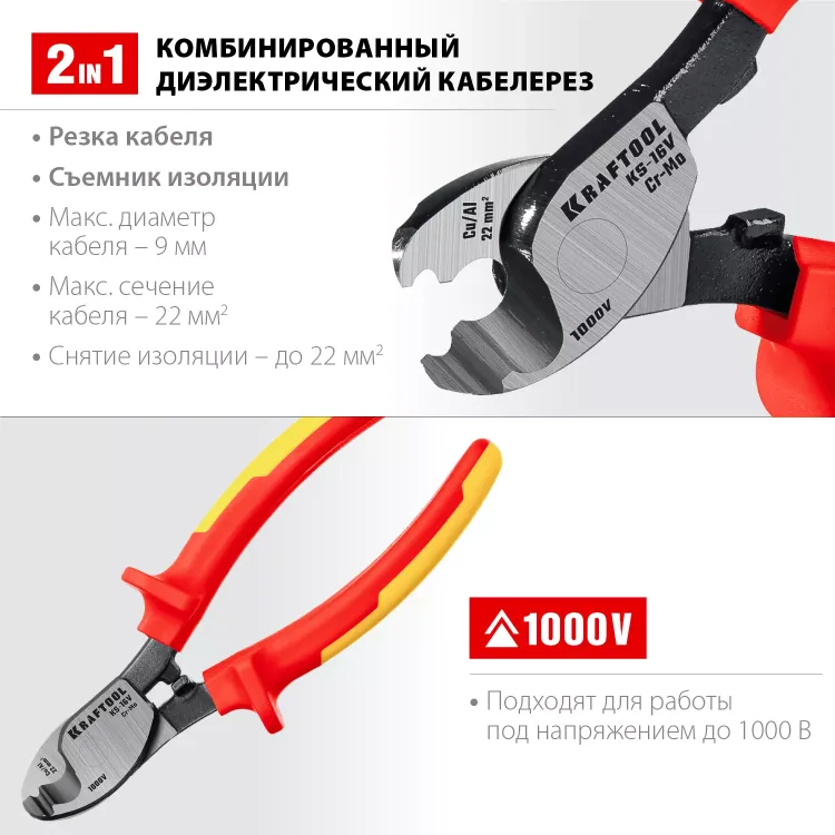 Кабелерез KS диэлектрические 1000 В 23333-16V купить в Челябинске