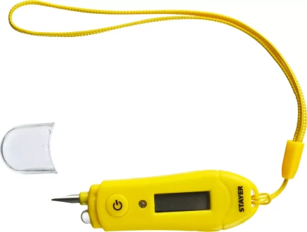 Тестер напряжения STAYER &quot;МASTER&quot; цифровой со световым индикатором, 12-220В, 70мм 45282 купить в Челябинске