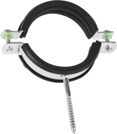 ЗУБР. Хомут трубный оцинкованный, с шурупом, 2 1/2&quot;, 1шт 37854-73-82-1 купить в Челябинске