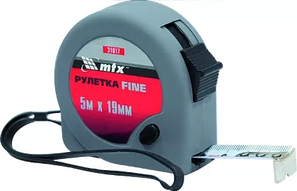 Рулетка Fine 5 м х 19 мм пластиковый корпус  MATRIX 31017 купить в Челябинске