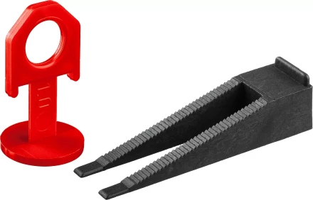 ЗУБР СВП, комплект: 1,0 мм, зажим + клин, 50 + 50 шт, система выравнивания плитки (33831-H50) купить в Челябинске