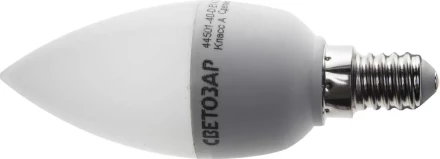 Лампа СВЕТОЗАР светодиод &quot;LED technology&quot;, диммируемая, свеча, цоколь E14(миньон), тепл бел свет (2700К), 45 (5Вт), 220В 44501-40-D купить в Челябинске