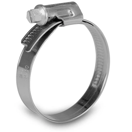 Хомуты нержав. сталь,  стандартное болтовое крепление 110-130мм, 25шт/уп,ширина 9мм   СИБРТЕХ 47590 купить в Челябинске