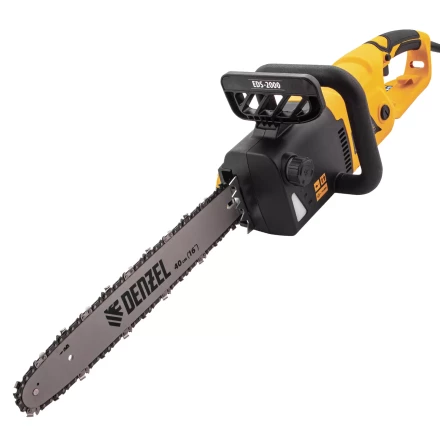 Пила цепная электрическая Denzel EDS-2000, 2 кВт,продольная, шина 40 см, шаг 3/8, паз 1.3 мм, 56 звеньев 95618 купить в Челябинске