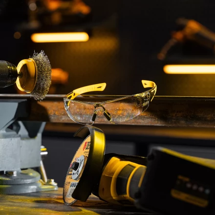 Очки защитные открытые Denzel 89191, поликарбонатные, прозрачная линза, 2х комп.дужки купить в Челябинске