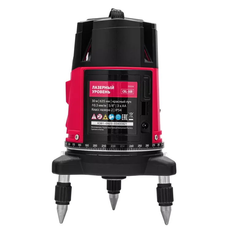Лазерный уровень MTX CRL-30R, 30 м, красный луч, батарейки, резьба 5/8" 35034 купить в Челябинске