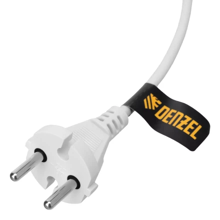 Шнур сетевой Denzel Energy Series, ПВС, 3 м, 2 x 1 мм, с неразборной вилкой, белый, 3 м, 37664 купить в Челябинске