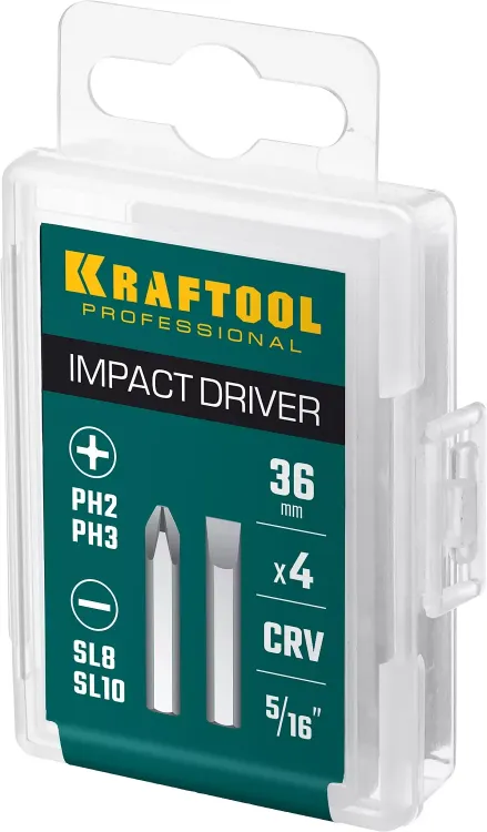 Биты для ударно-поворотных отверток KRAFTOOL 25551 купить в Челябинске