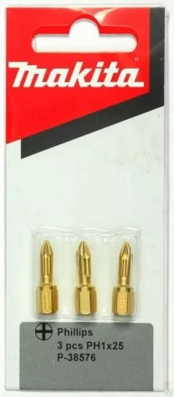 Биты Makita PH1 25мм 3шт, алмазные (P-38576) купить в Челябинске