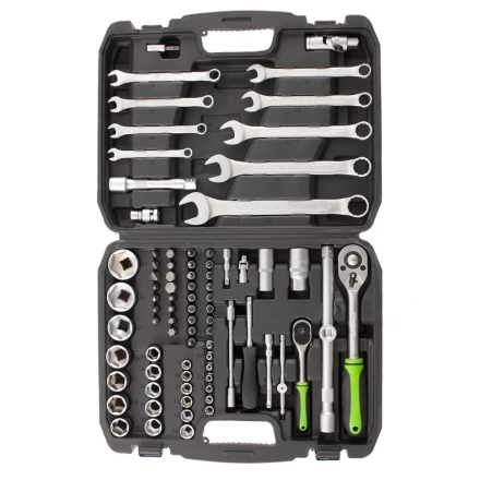 Набор инструмента 83 предмета, 1/2&quot;, 1/4&quot; Сибртех 13500 купить в Челябинске