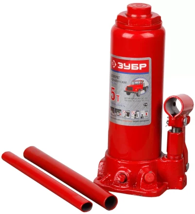 Домкрат ЗУБР гидравлический бутылочный, для автомобилей ГАЗ, 5т, 228-390мм 43059-390-5 купить в Челябинске