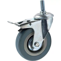 Аппаратное поворотное колесо с болтом  HITCH 75*20 резина серая SCtg93 (SZ084825)