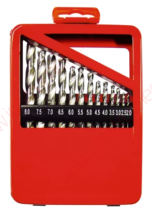 Набор сверл по металлу 1-10 мм (через 0,5 мм) HSS 19 шт. метал. коробка цил. хвостовик  MATRIX 72388 купить в Челябинске