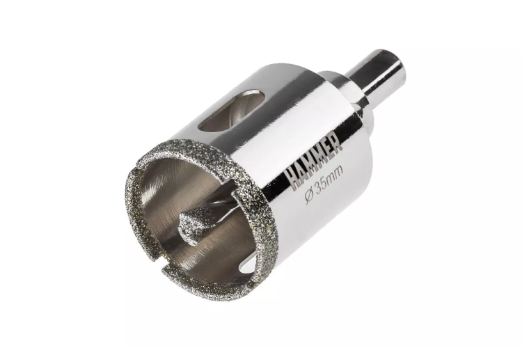 Коронка алмазная HAMMER Ф35мм HEX (DHS 35.0*65/5) купить в Челябинске