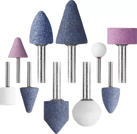 Набор STAYER &quot;MASTER&quot;: Абразивные минишарошки-насадки для гравера и дрели, хвостовик d 3,2 / 6,0мм, 10 предм. 2989-H10 купить в Челябинске