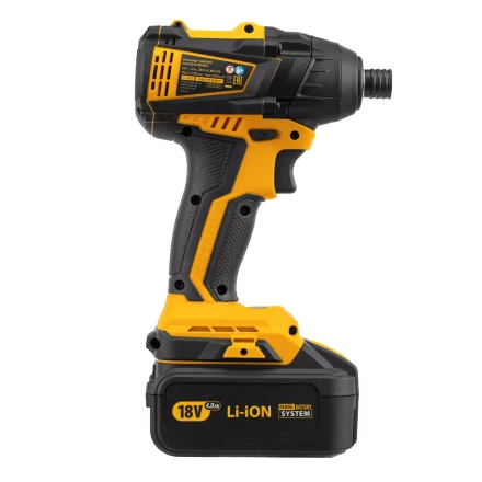 Винтоверт ударный аккумуляторный Denzel 26510 бесщеточный CID-IB-200 18В Li-Ion купить в Челябинске