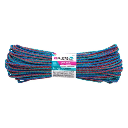 Шнур бельевой полипропиленовый с сердечником, 5 мм L 20 м, цветной, Home Palisad 937135 купить в Челябинске