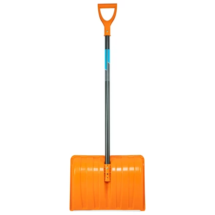 Лопата для уборки снега пластиковая Сибртех, 490х370х1350 мм, стальной черенок, усиленная 61667 купить в Челябинске