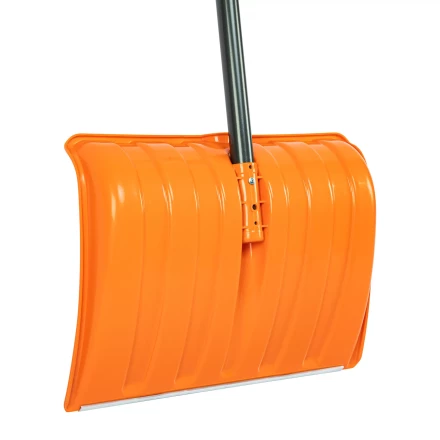 Лопата для уборки снега пластиковая Сибртех, 490х370х1350 мм, стальной черенок, усиленная 61667 купить в Челябинске