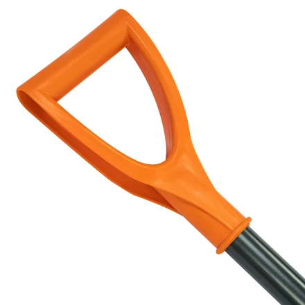 Лопата для уборки снега пластиковая Сибртех, 490х370х1350 мм, стальной черенок, усиленная 61667 купить в Челябинске