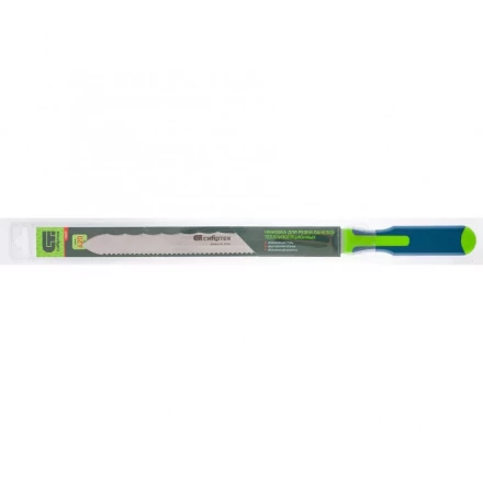 Нож для резки теплоизоляционных панелей 2-стороннее лезвие обрезиненная рукоятка 420мм лезвие-280мм Сибртех 79027 купить в Челябинске