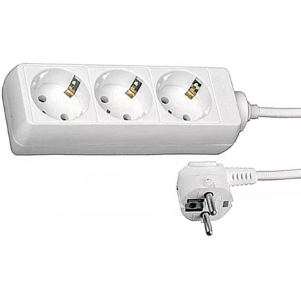 Удлинитель СВЕТОЗАР электрический с заземлением, евро, 3 гнезда, 2м SV-55033-2 купить в Челябинске