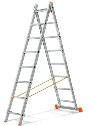 Лестница 2-х секционная алюминиевая 2*8 1013296 купить в Челябинске