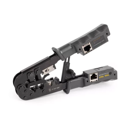 Кримпер многофункциональный КВТ JT-02T с 2 встроенными модулями для обжима RJ-45, RJ-12, RJ-11 (89229) купить в Челябинске