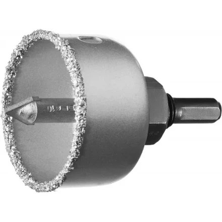 Коронка-чашка ЗУБР &quot;ПРОФЕССИОНАЛ&quot; c карбид-вольфрамовым нанесением, 51 мм, высота 25 мм, в сборе с державкой и сверлом 33360-051_z01 купить в Челябинске