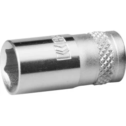 Торцовая головка KRAFTOOL "INDUSTRIE QUALITAT", Cr-V, FLANK, хромосатинированная, 1/4", 8 мм 27815-08_z01