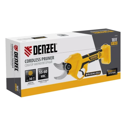 Секатор аккумуляторный Denzel CP-30-0, 18В Li-Ion 59436 купить в Челябинске