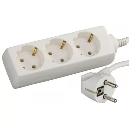 Удлинитель СВЕТОЗАР электрический с заземлением, евро, 3 гнезда, 3м SV-55033-3 купить в Челябинске