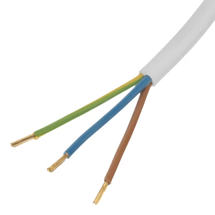 Шнур сетевой Denzel Energy Series, ПВС, 3 м, 3 x 1 мм, с неразборной вилкой, белый, 3 м, 37666 купить в Челябинске