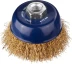 DEXX. Щетка чашечная для УШМ, витая стальная латунированная проволока 0,3мм, 75ммхМ14 35103-075 купить в Челябинске