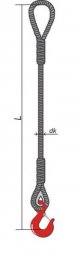 Строп канатный одноветвевой 1СК 5 т L=4 м заплет на станке