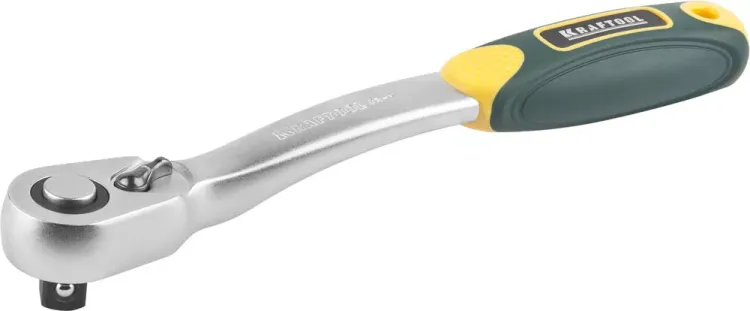 Трещотка для торцовых головок KRAFTOOL "PRO", Сr-V сталь, 72 зубца, изогнутая, 1/2" 27795-1/2_z02 купить в Челябинске